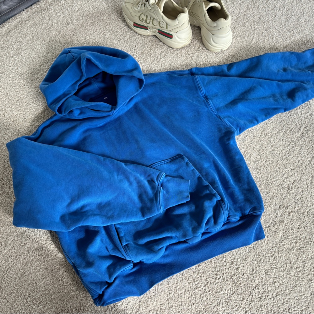 Yeezy Gap Hoodie Blue Men (Size: Large)